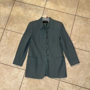 Francess & Rita Vintage OG Dark Teal Green Rare Blazer Suit Jacket